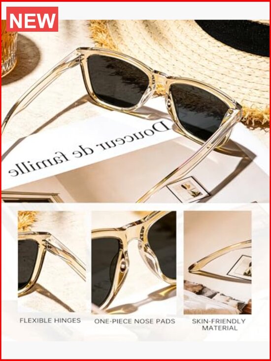 Polarized Retro Sunglasses with UV Protection for Travel Driving